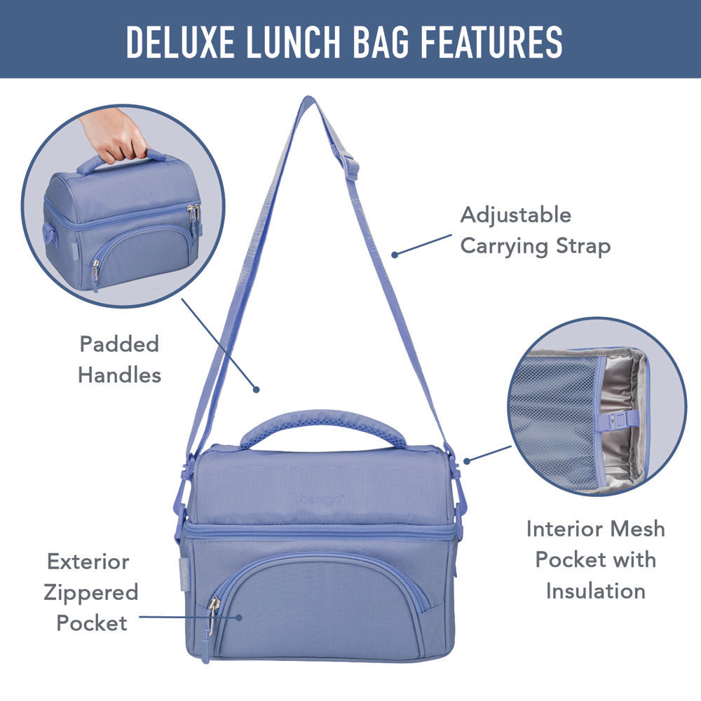 Bentgo® Deluxe 4-Piece Lunch Set | Bento Box Lunch Set - Slate