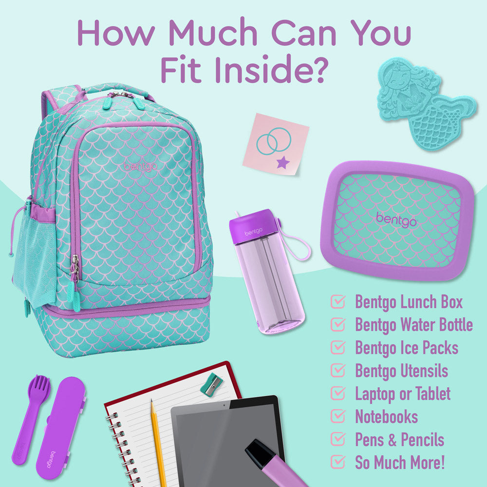 Bentgo® Kids Backpack & Lunch Bag | Mermaid