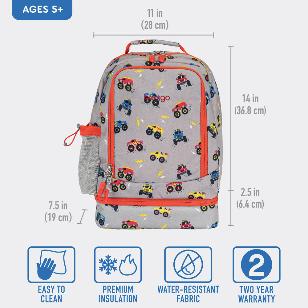 Bentgo® Kids Backpack & Lunch Bag | Trucks