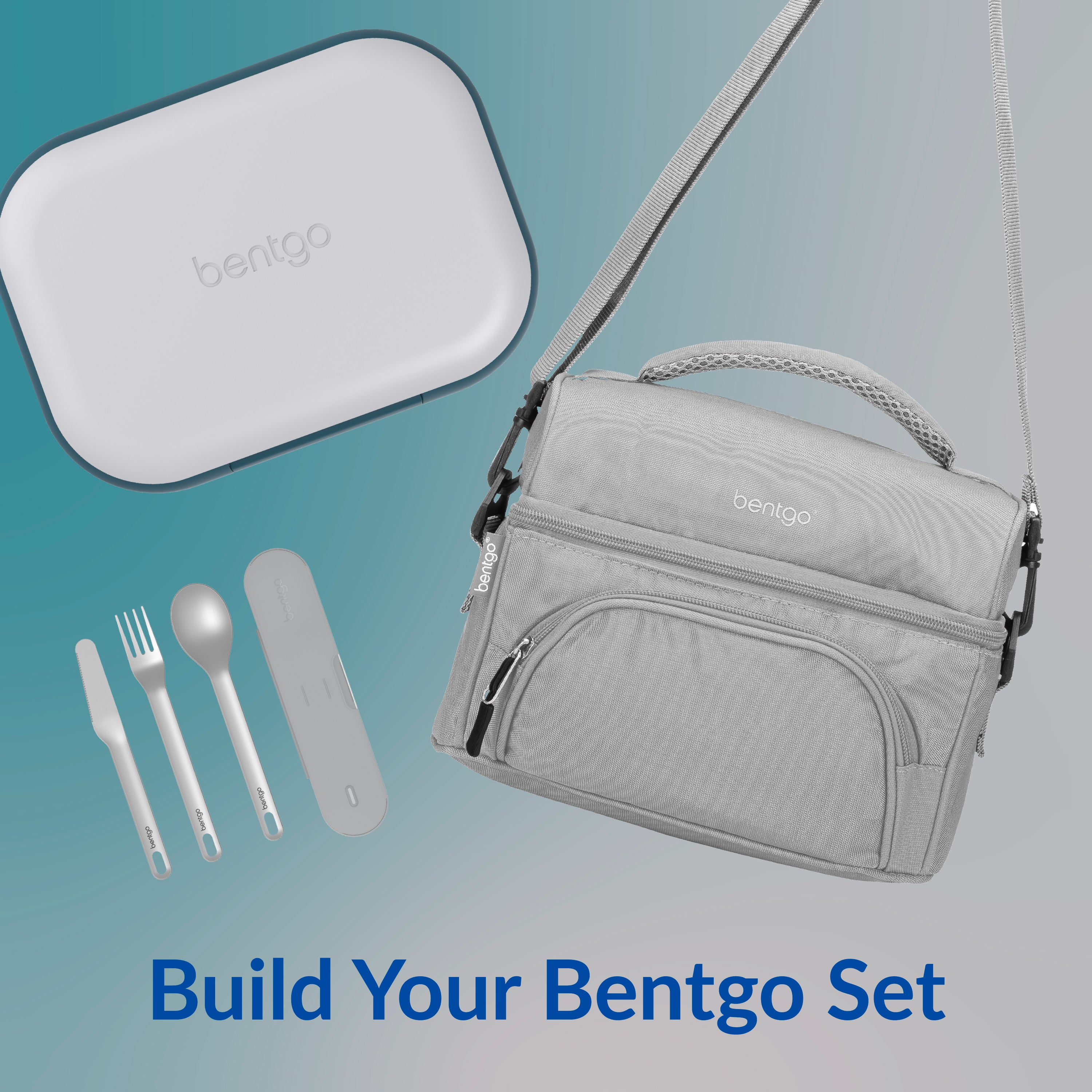 Bentgo® Chill Max Lunch Box  - Fog and Deep Teal | Build Your Bentgo Set