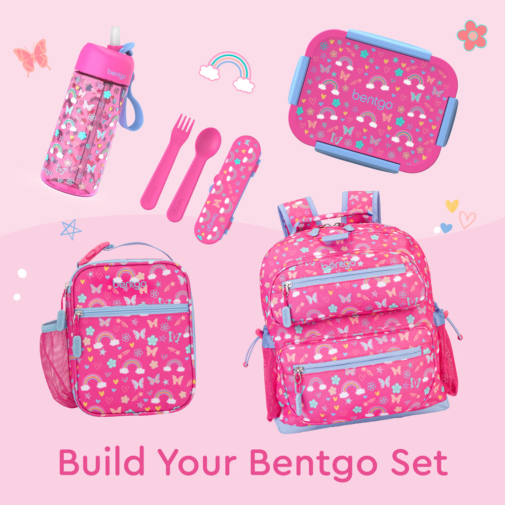 Bentgo® Kids Snap & Go Lunch Box | Rainbows & Butterflies - Buy Our Lunch Box and Build Your Bentgo Set