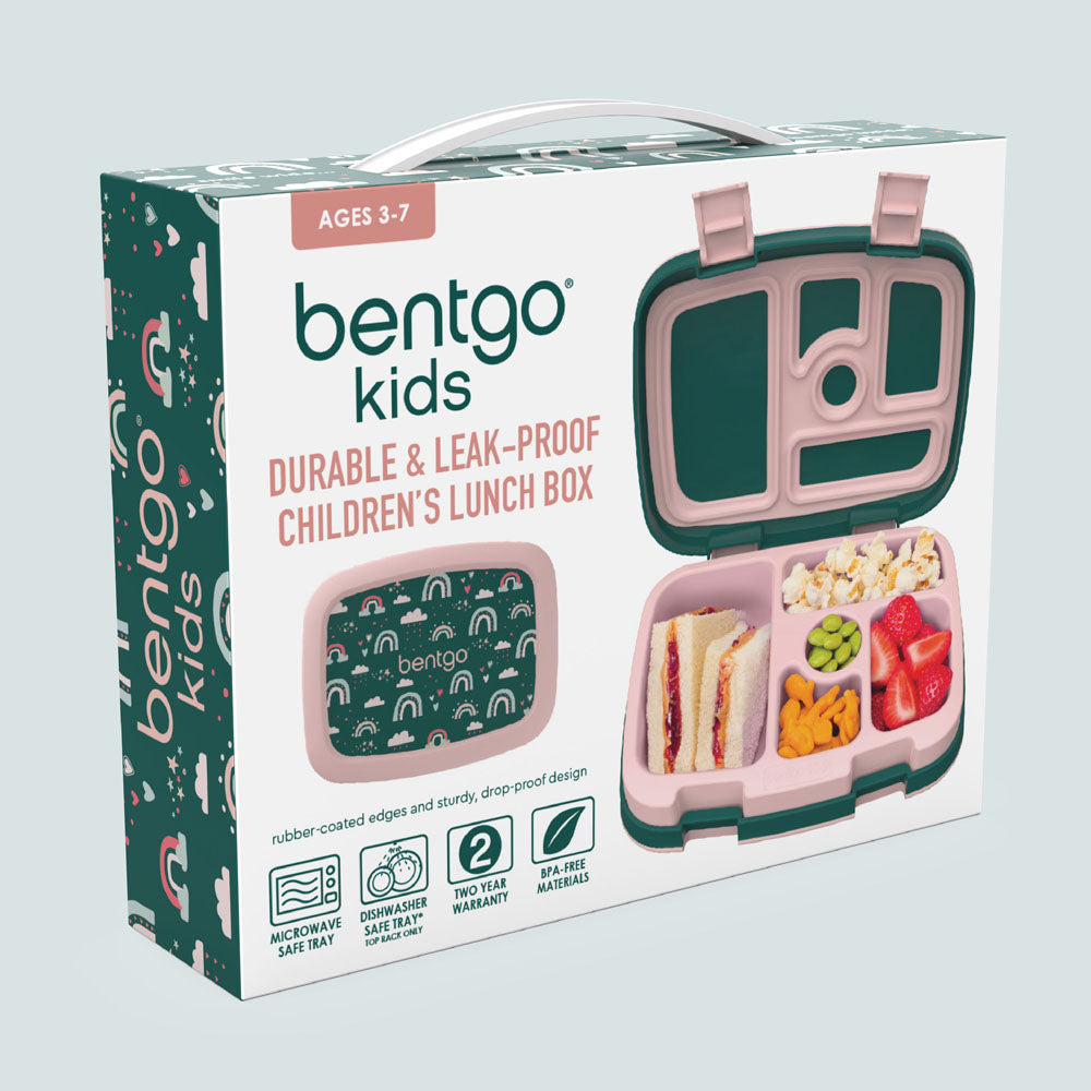 Bentgo Kids Prints Lunch Box - Green Rainbow | Product Packaging
