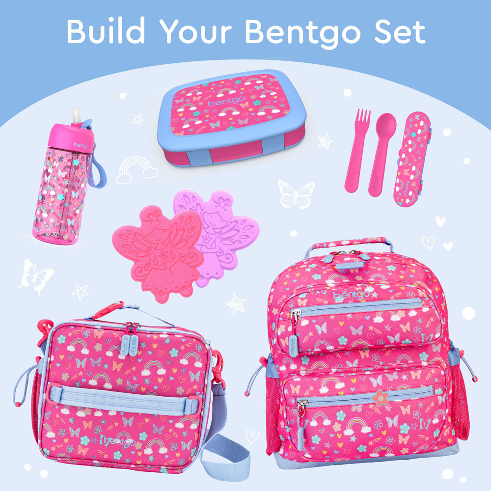 Bentgo Kids Prints Lunch Box - Rainbows and Butterflies | Build Your Bentgo Set