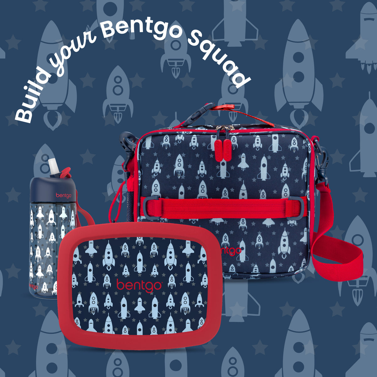 Bentgo Kids Prints Lunch Box -
Space Rockets | Kids Lunch Box - Build Your Bentgo Squad
