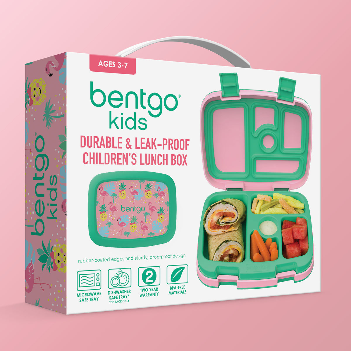 Bentgo Kids Prints Lunch Box - Tropical | Kids Lunch Box Packaging