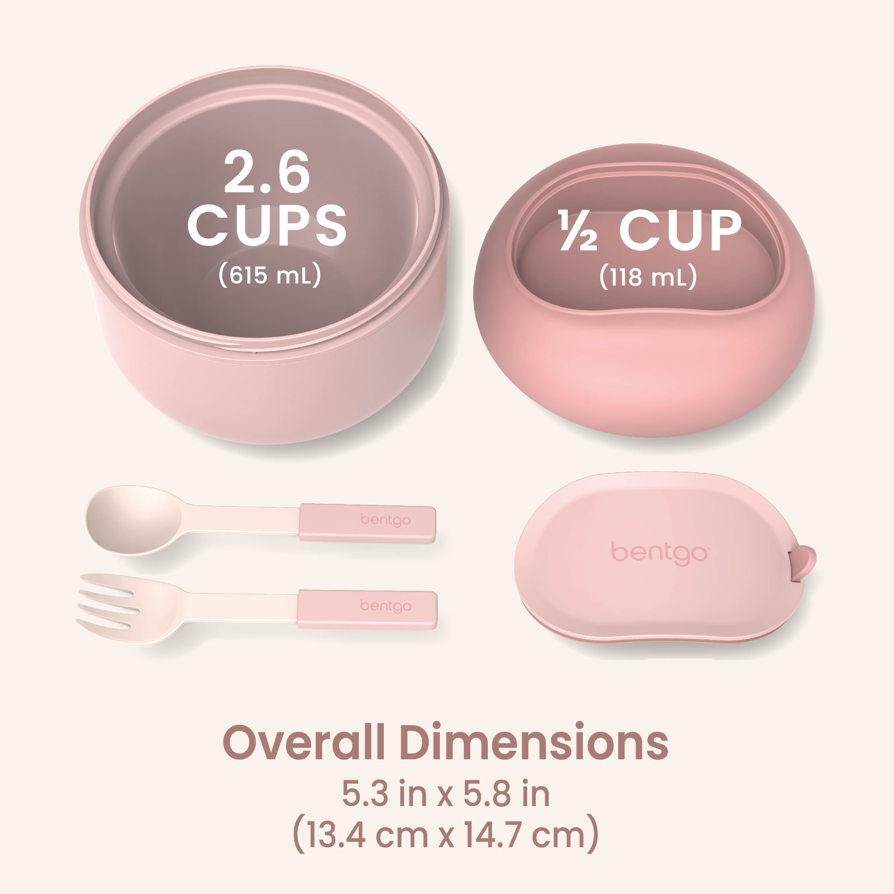 Bentgo® Bowl (2-Pack) - Blush | Dimensions & What’s In The Box