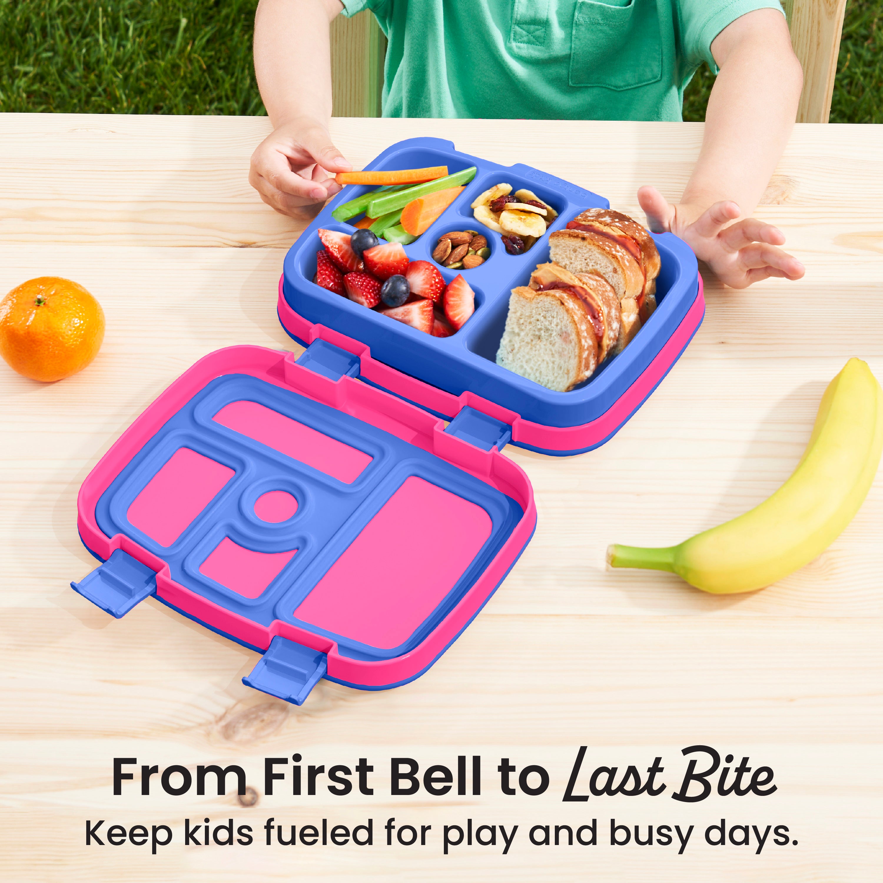 Bentgo® Kids Lunch Box -
Fuchsia | From First Bell to Last Bite - Keep Kids Fueled for Play and Busy Days