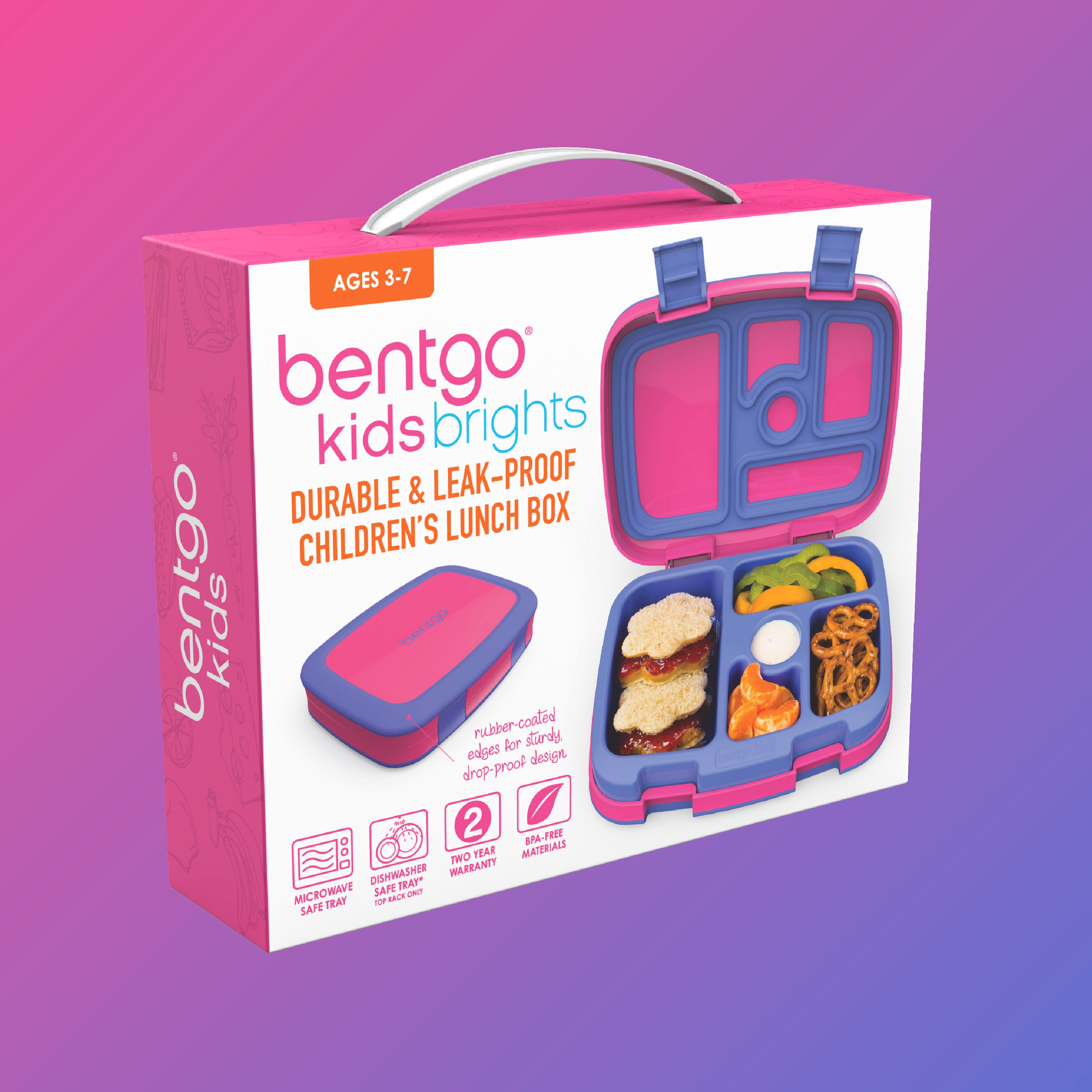 Bentgo® Kids Lunch Box -
Fuchsia | Packaging