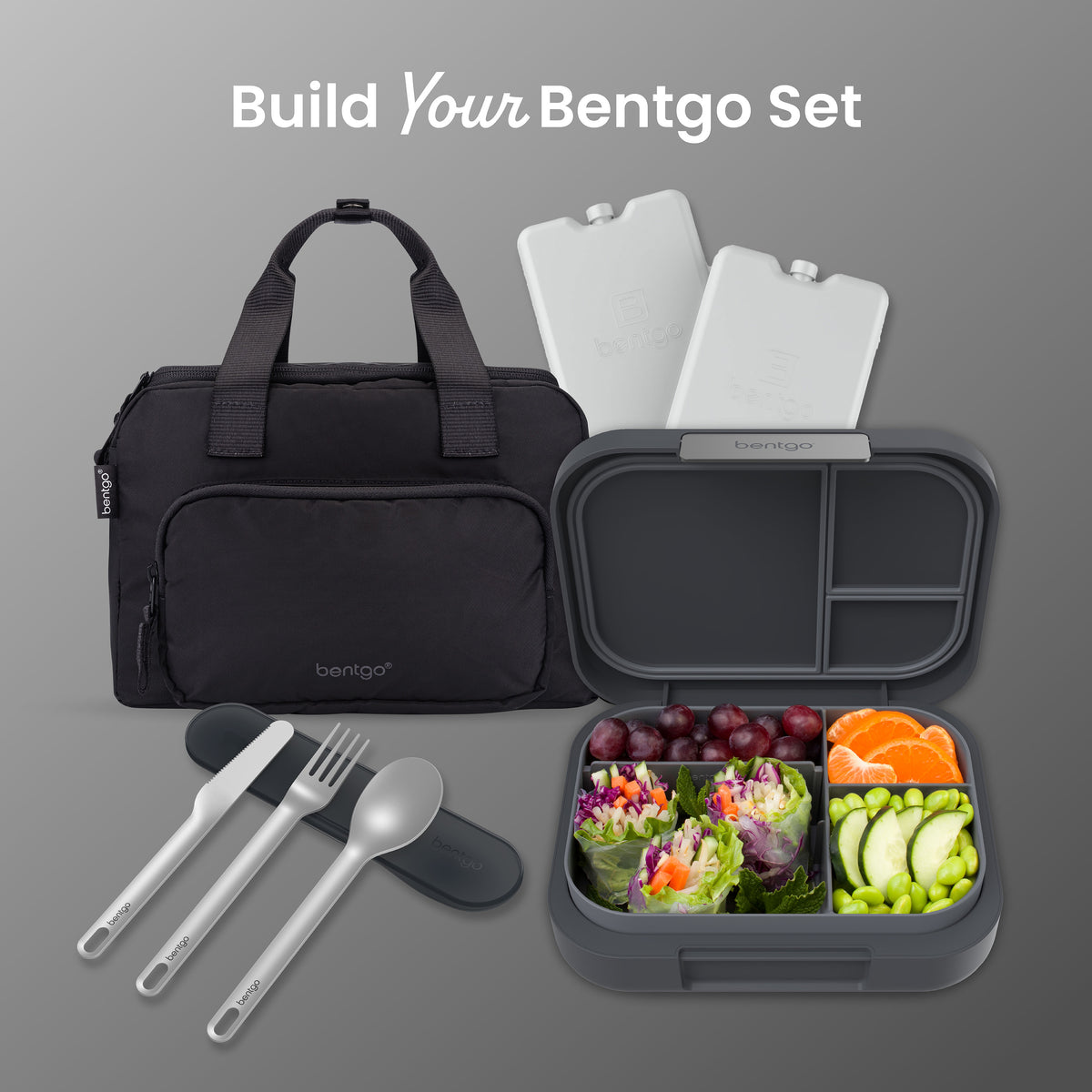 Bentgo Modern Lunch Box (2 Pack) - Dark Gray | Build Your Bentgo Set