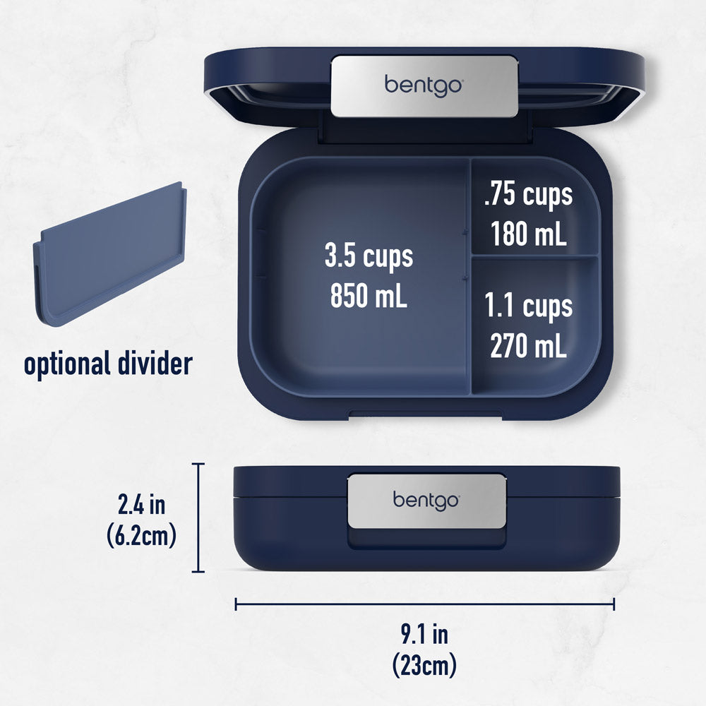 Bentgo® Modern Lunch Box with an Optional Divider- Navy