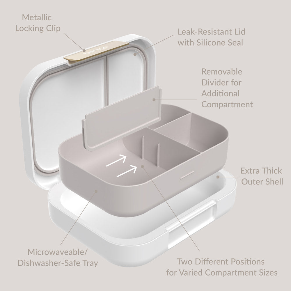 Bentgo® Modern Lunch Box Features - White