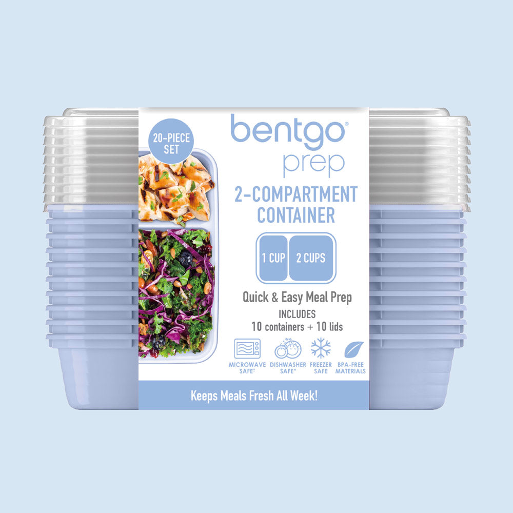 Bentgo® 2-Compartment Containers | Reusable Food Prep Containers