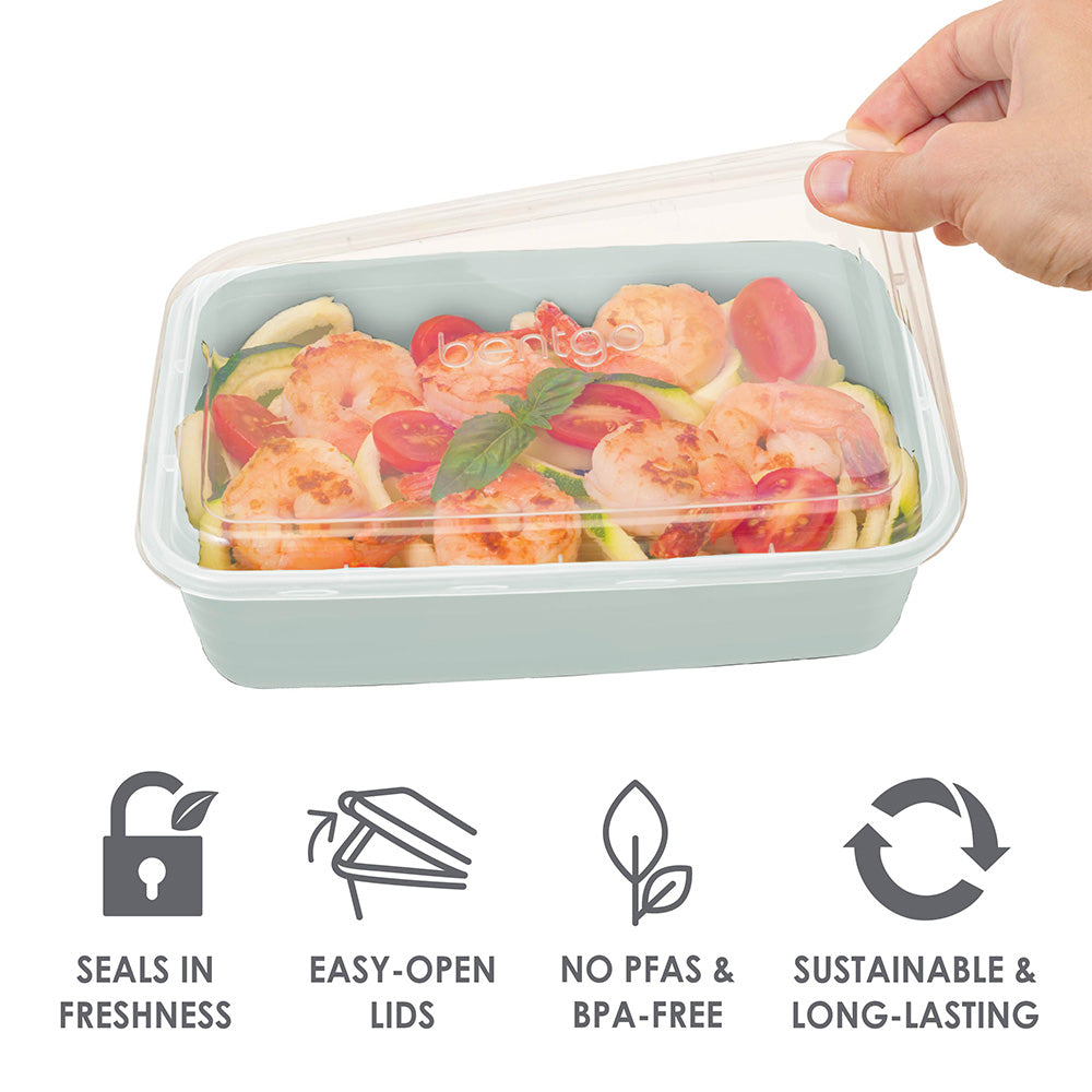 Bentgo® Prep 60-Piece Meal Prep Kit  - Floral Pastels | Seals In Freshness, Easy-Open Lids, No PFAs & BPA-Free, Sustainable & Long-Lasting