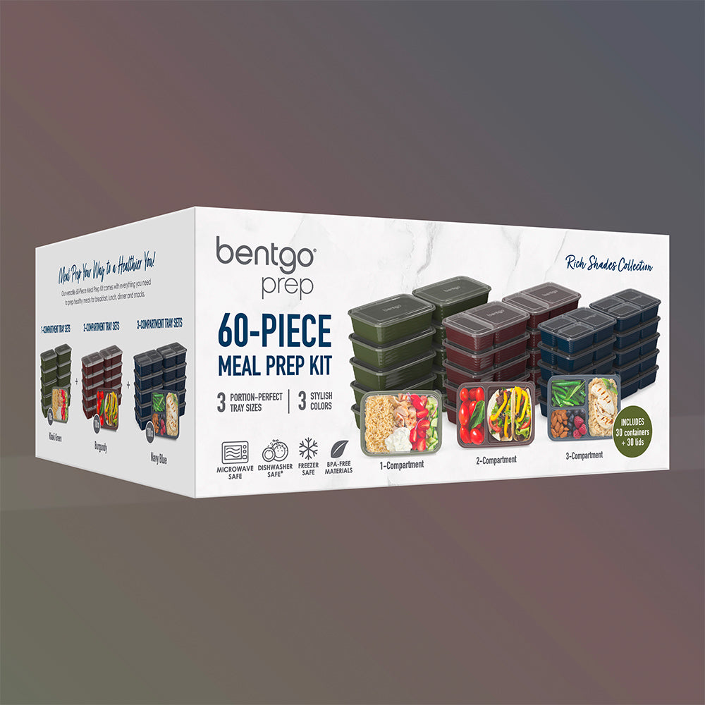 Bentgo® Prep 60-Piece Meal Prep Kit  - Rich Shades | Packaging