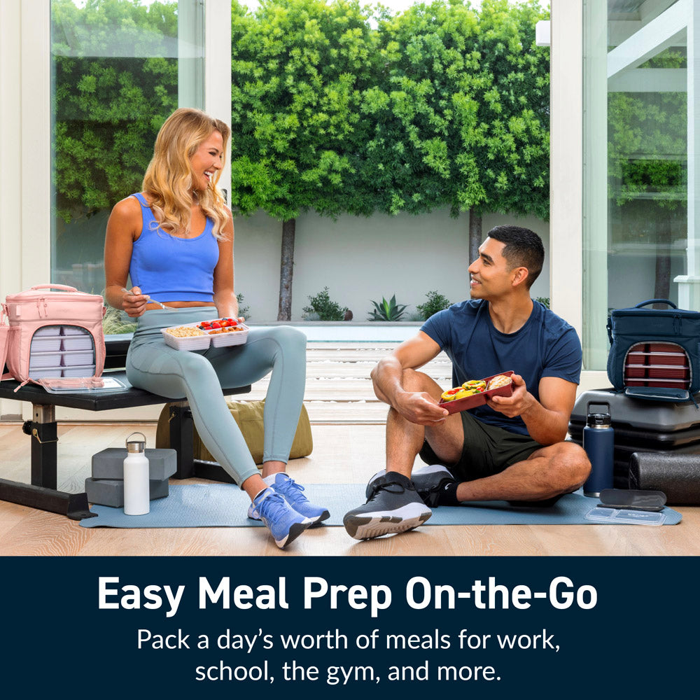 Bentgo Prep Deluxe Multimeal Bag in Navy Blue. Pack a day's worth of meals for work, school, the gym, and more.
