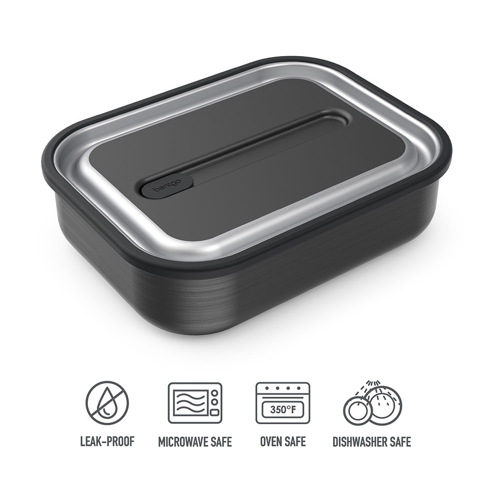 Bentgo® MicroSteel Lunch Box | Carbon Black
