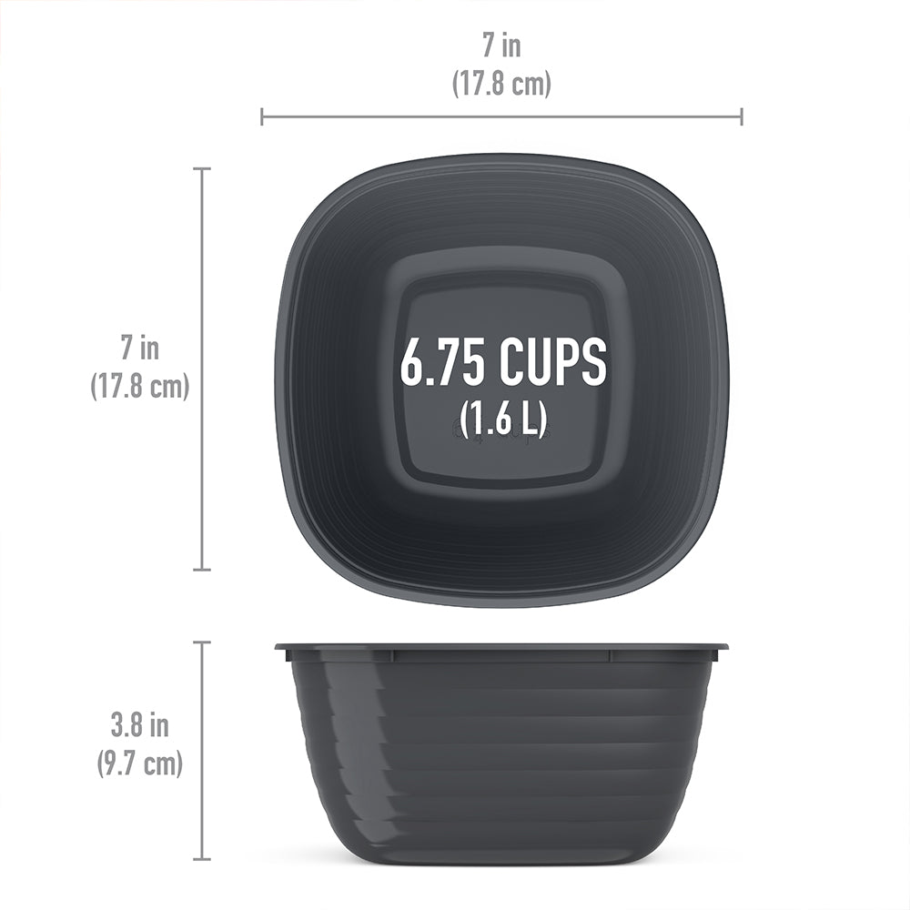 Bentgo® Prep 1-Compartment Bowls - Graphite | Product Dimensions