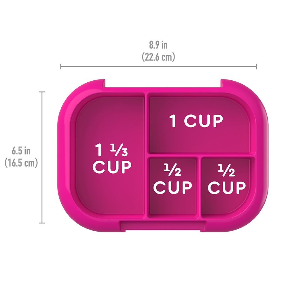 Bentgo® Chill Kids Tray with Transparent Cover - Fuchsia/Teal