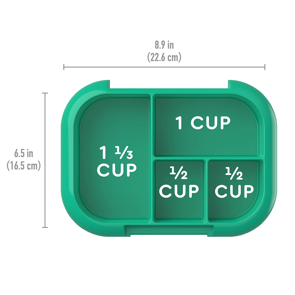 Bentgo® Chill Kids Tray with Transparent Cover - Green/Navy
