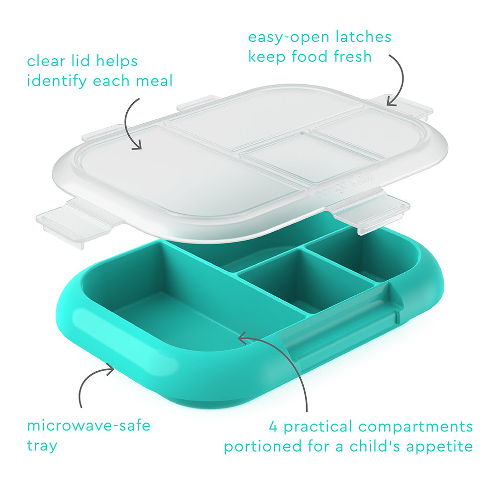 Bentgo® Chill Kids Tray with Transparent Cover - Electric Aqua