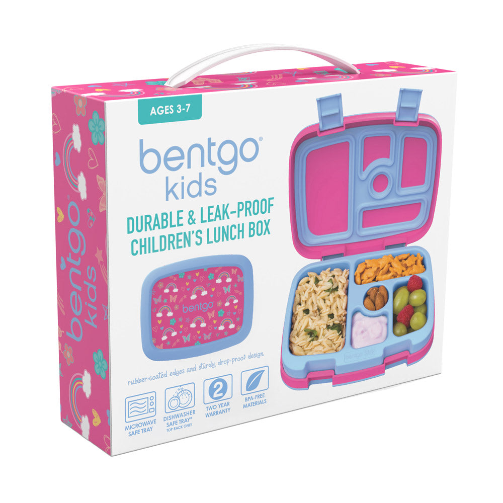 Bentgo Kids Prints Lunch Box - Rainbows and Butterflies