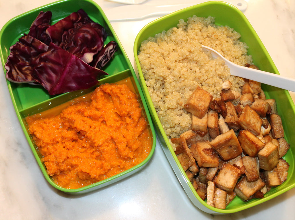 Quinoa with Ginger-Carrot Dressing and Maple Tofu Recipe