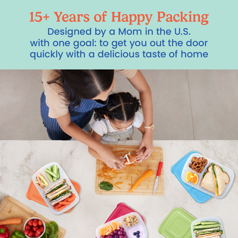 Bentgo® Easyboxes 4-Compartment Snack Containers 8-Piece Set - Classic | 15+ Years of Happy Packing - Designed by a Mom in the U.S. with one goal: to get you out the door quickly with a delicious taste of home