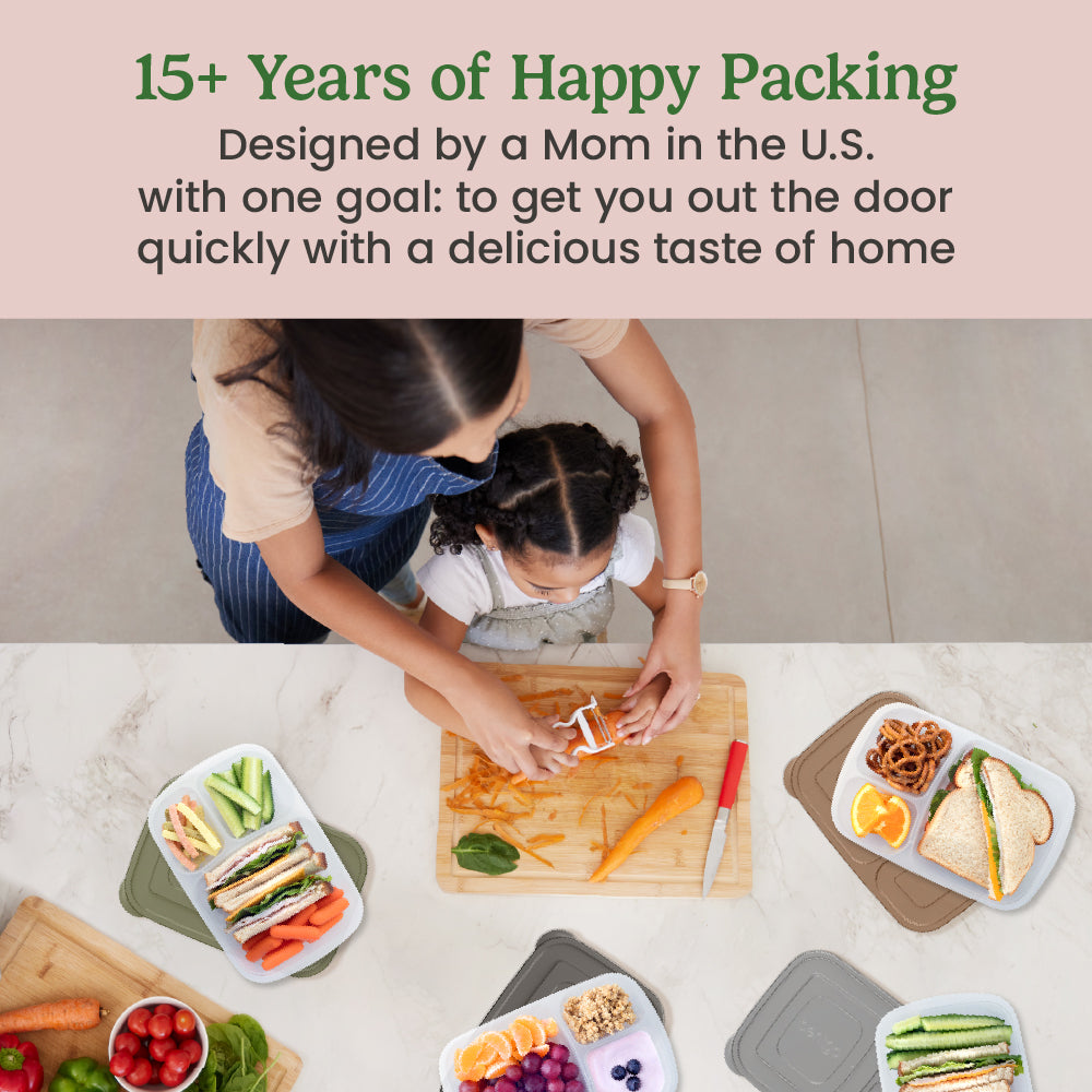 Bentgo® Easyboxes 4-Compartment Snack Containers 8-Piece Set - Earth Tones | 15+ Years of Happy Packing - Designed by a Mom in the U.S. with one goal: to get you out the door quickly with a delicious taste of home