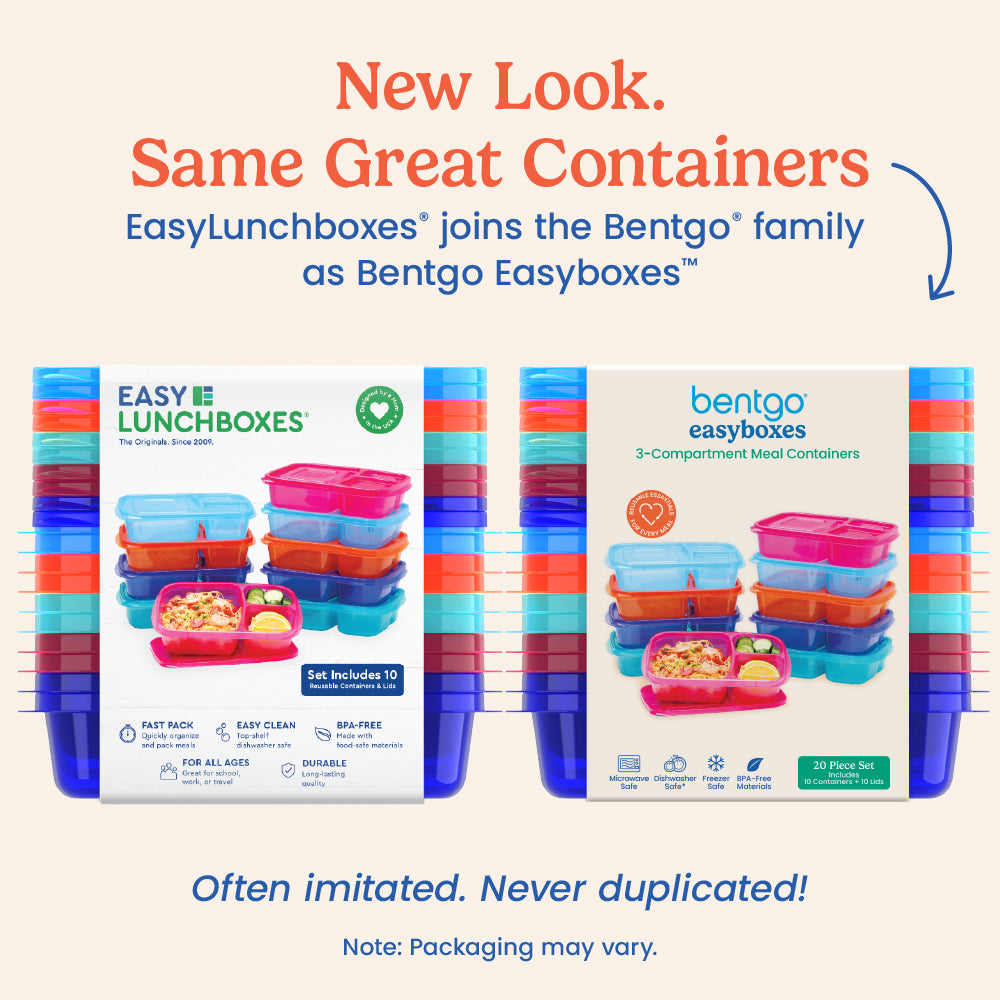 Easylunchboxes Bentgo® Easyboxes 3-Compartment Food Containers 20-Piece Set