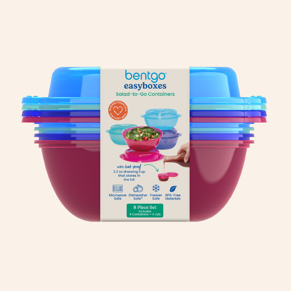 Bentgo Easyboxes™ Salad-to-Go Containers 8-Piece Set - Jewel Brights | Packaging