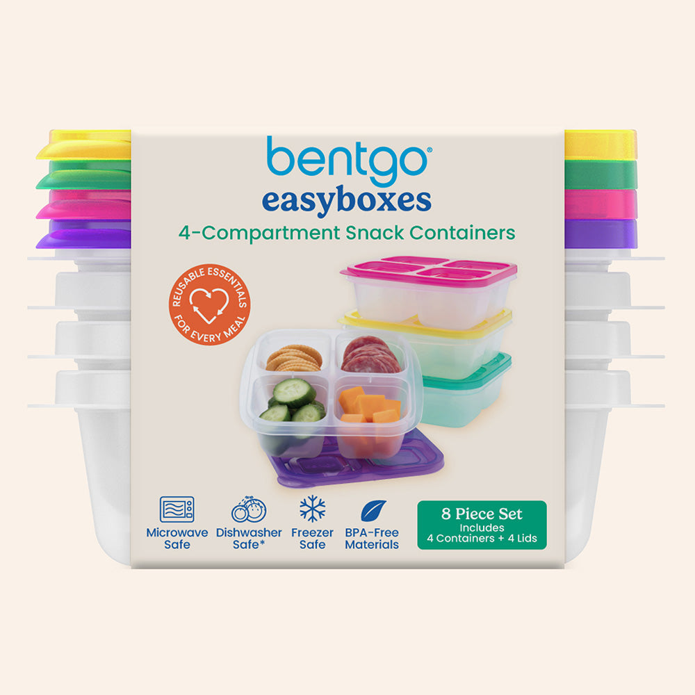 Bentgo® Easyboxes 4-Compartment Snack Containers 8-Piece Set - Brights | Packaging