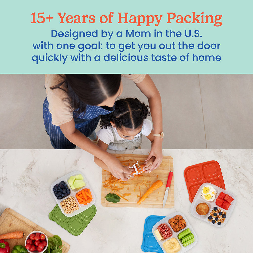 Bentgo® Easyboxes 4-Compartment Snack Containers 8-Piece Set - Classic | 15+ Years of Happy Packing - Designed by a Mom in the U.S. with one goal: to get you out the door quickly with a delicious taste of home