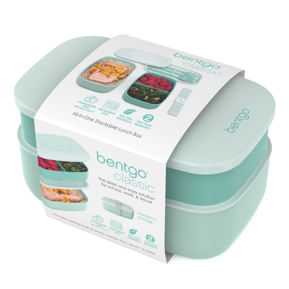 Bentgo® Classic Lunch Box | Bento Style Lunch Box | Coastal Aqua