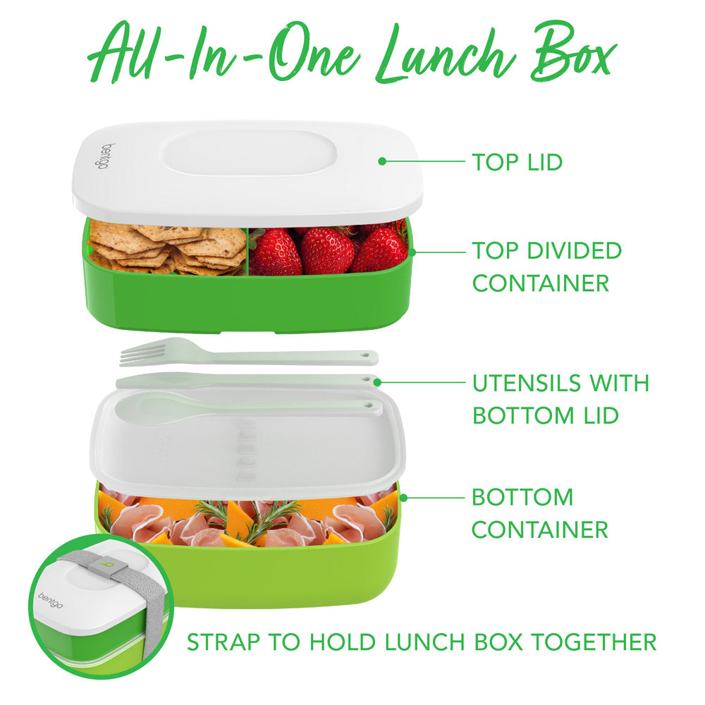 Stackable Promotional Bento Box w/ Utensils | Promo Lunch Boxes | ePro