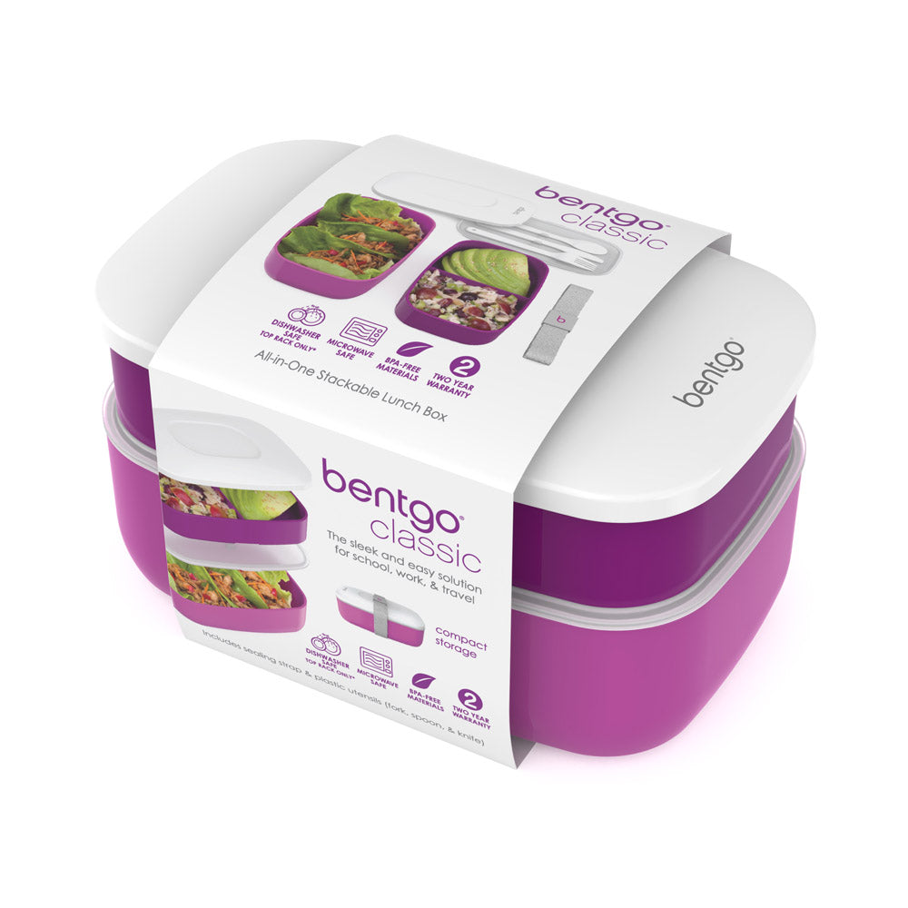 Bentgo® Classic Lunch Box | Bento Style Lunch Box | Purple