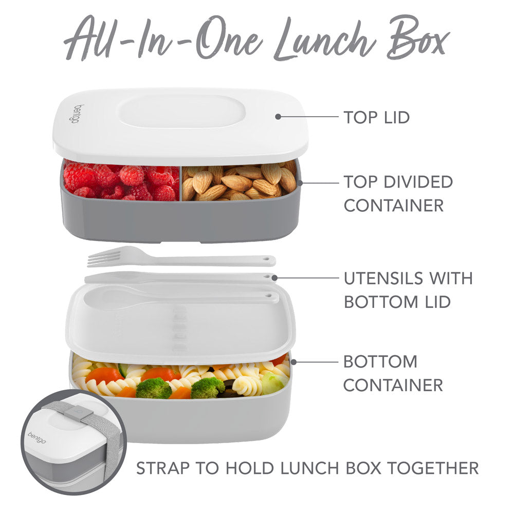 Bentgo® Classic Lunch Box | Bento Style Lunch Box | Gray