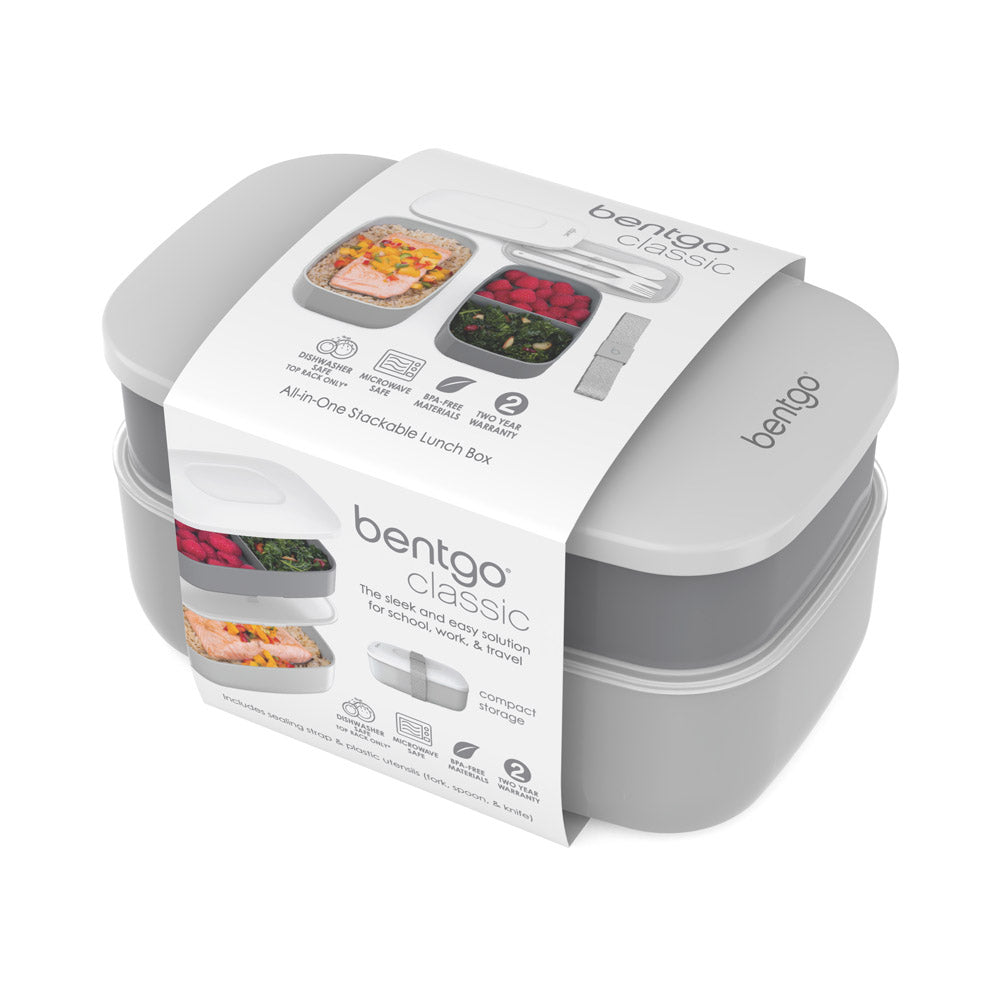 Bentgo® Classic Lunch Box | Bento Style Lunch Box | Gray