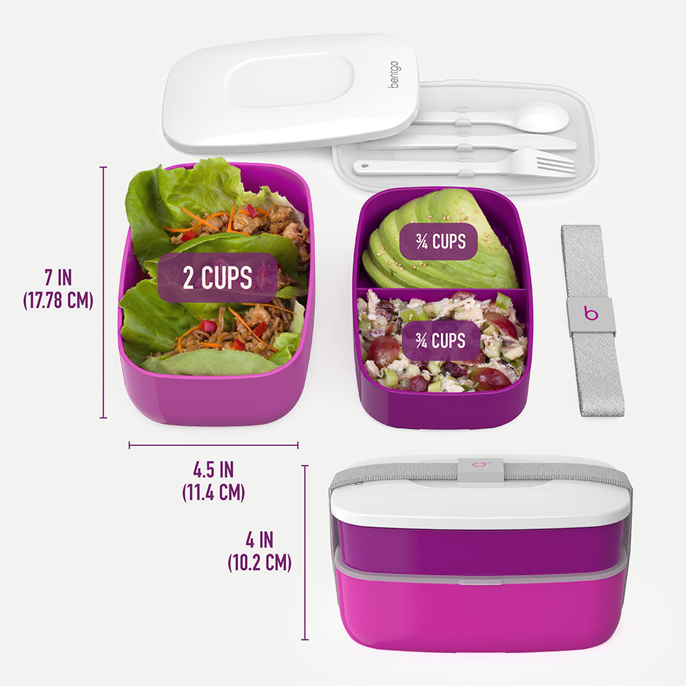 Bentgo® Classic Lunch Box - Purple | Dimensions And What’s In The Box