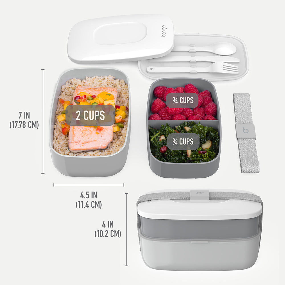 Bentgo® Classic Lunch Box - Gray | Dimensions And What’s In The Box