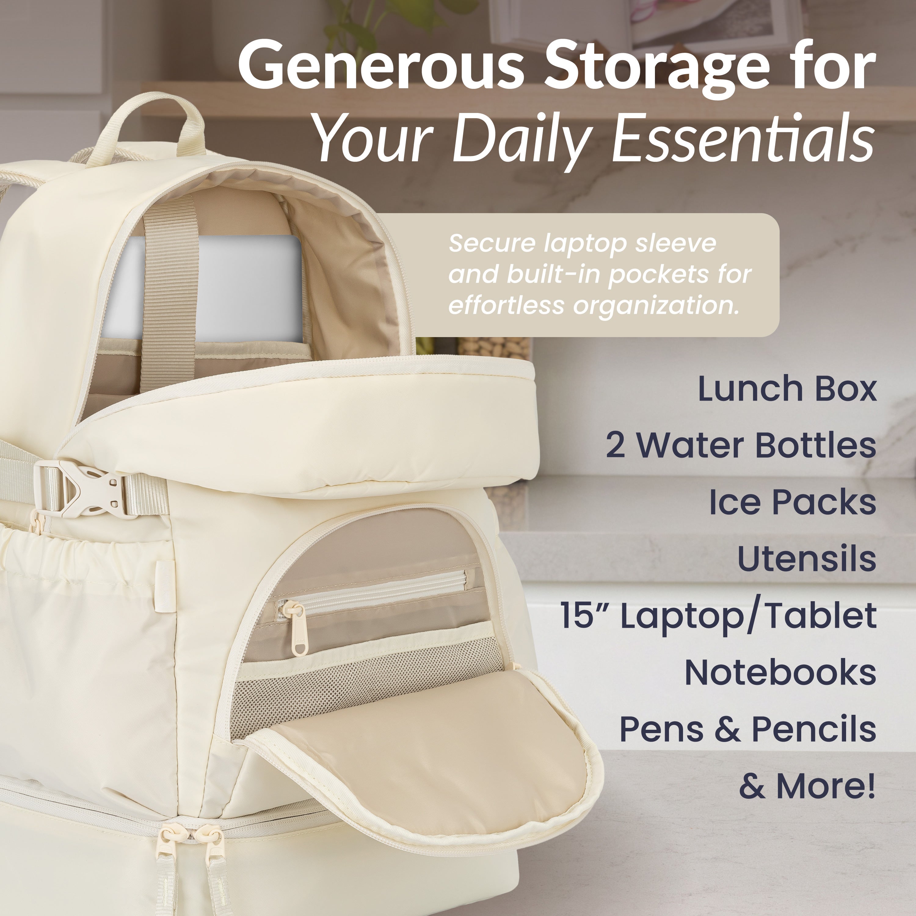 best backpack to have lunch bag laptop and notebooks Bentgo 2-in-1 Backpack with Insulated Meal Compartment
