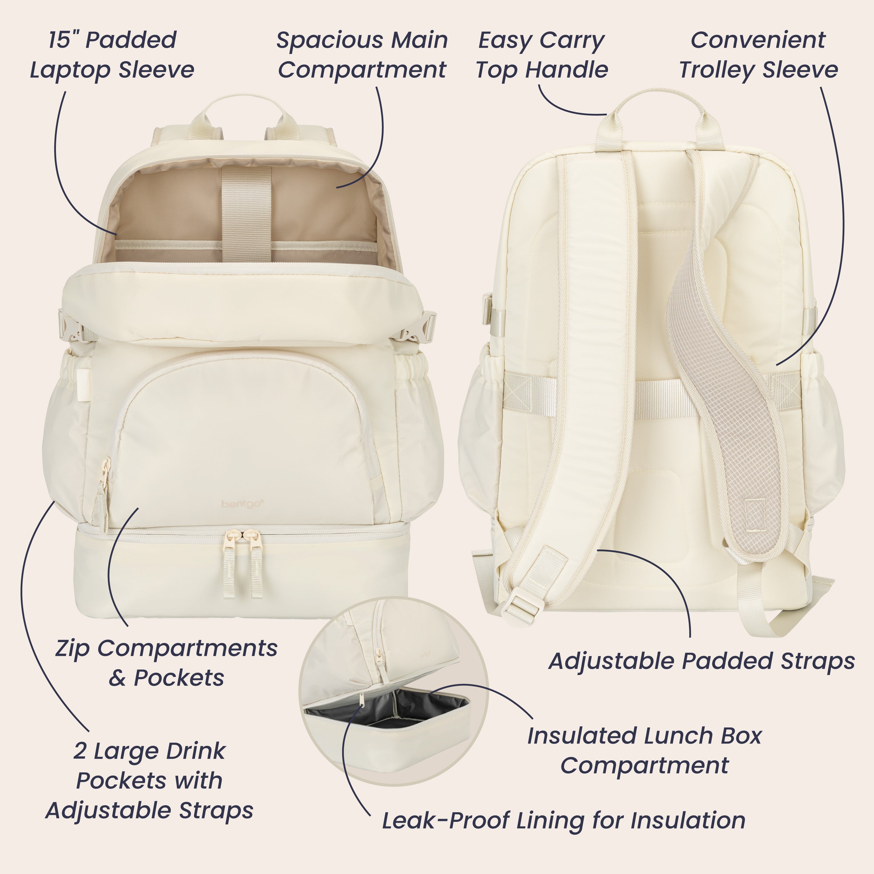 Bentgo 2-in-1 Backpack with Insulated Meal Compartment Bentgo 2-in-1 Backpack with Insulated Meal Compartment