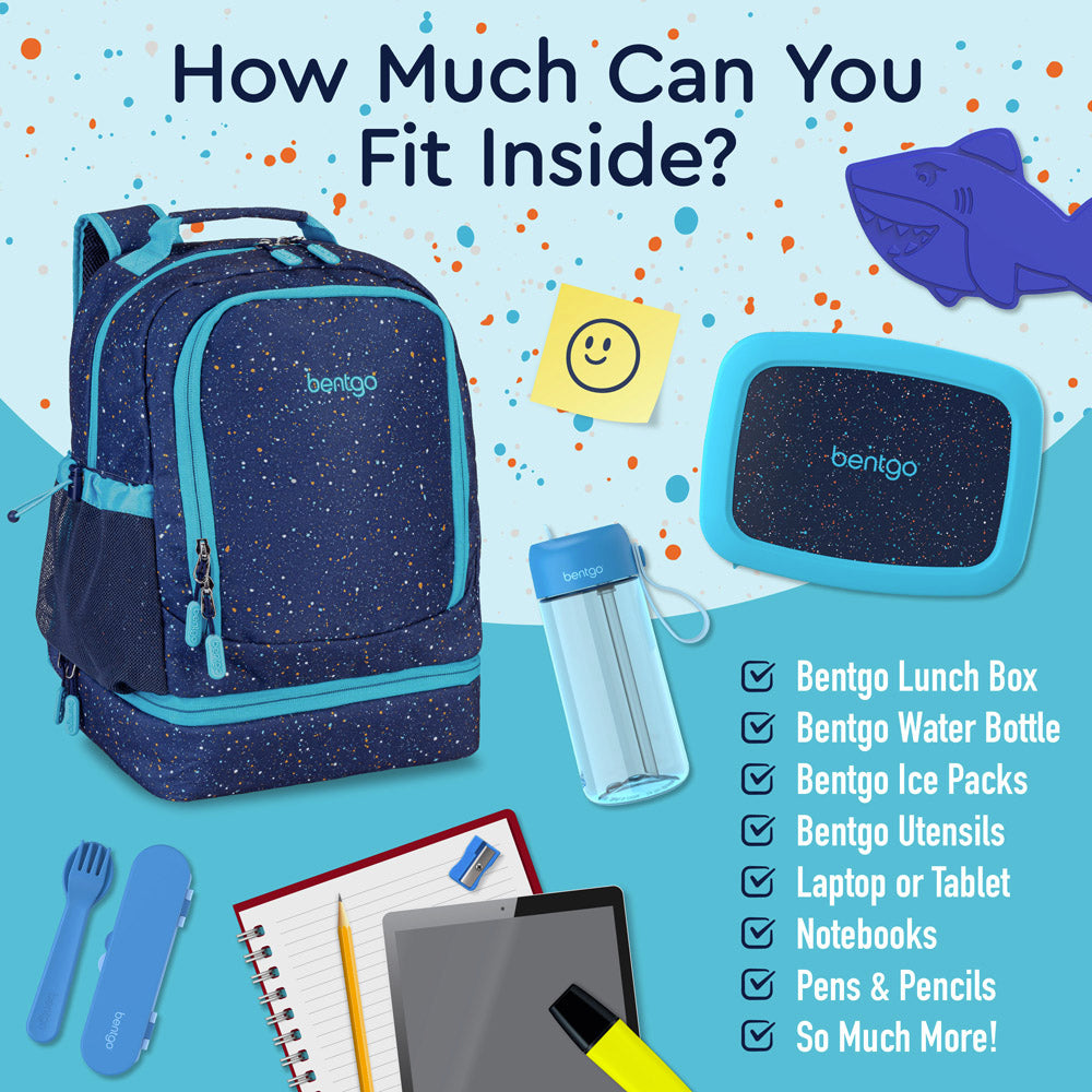 backpack with water bottle pocket and lunchbox laptop Bentgo® Kids Backpack & Lunch Bag