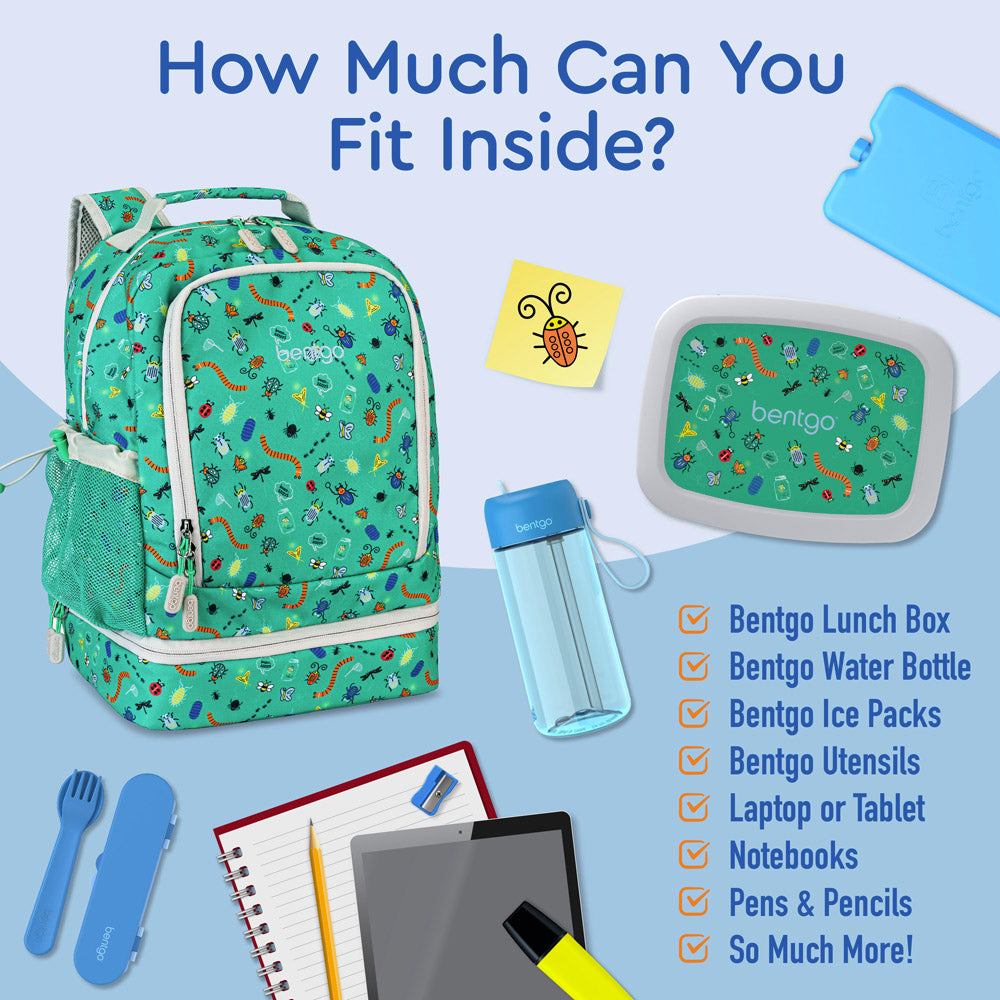 Bentgo® Kids Backpack & Lunch Bag | Bug Buddies