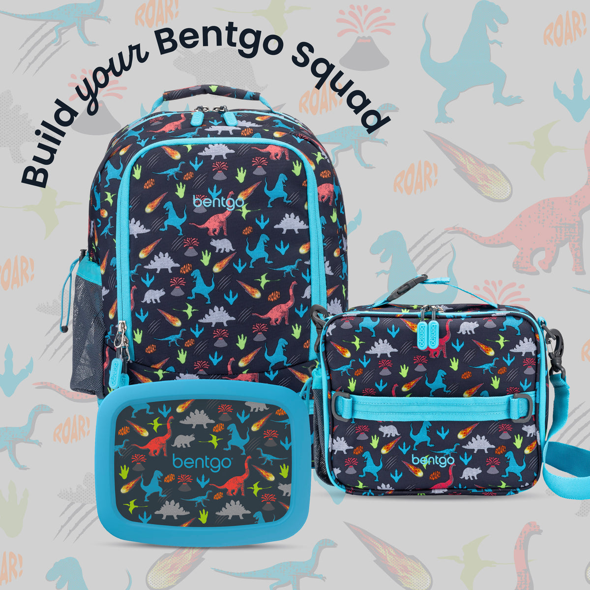 Bentgo® Kids Prints 2-in-1 Backpack & Lunch Bag - Dinosaur | Build Your Bentgo Squad