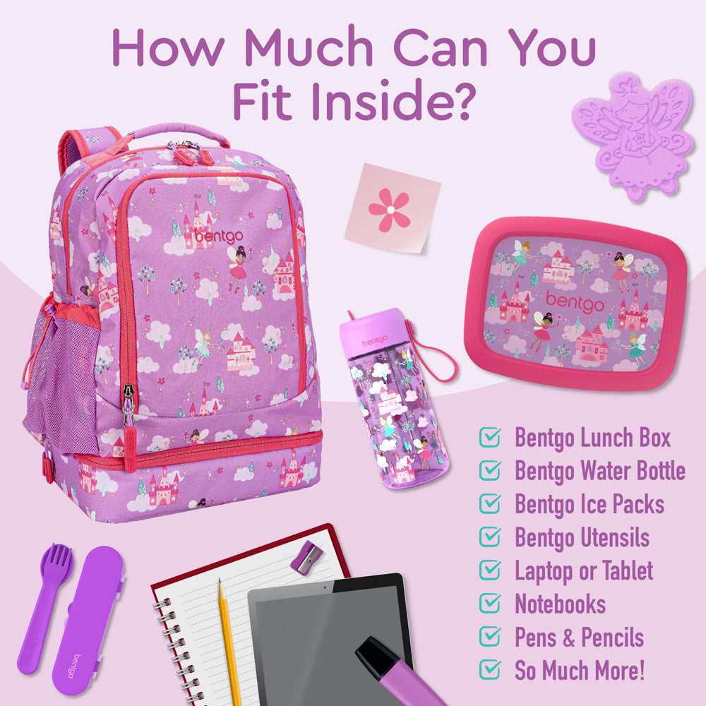 backpack with water bottle pocket and lunchbox laptop Bentgo® Kids Backpack & Lunch Bag