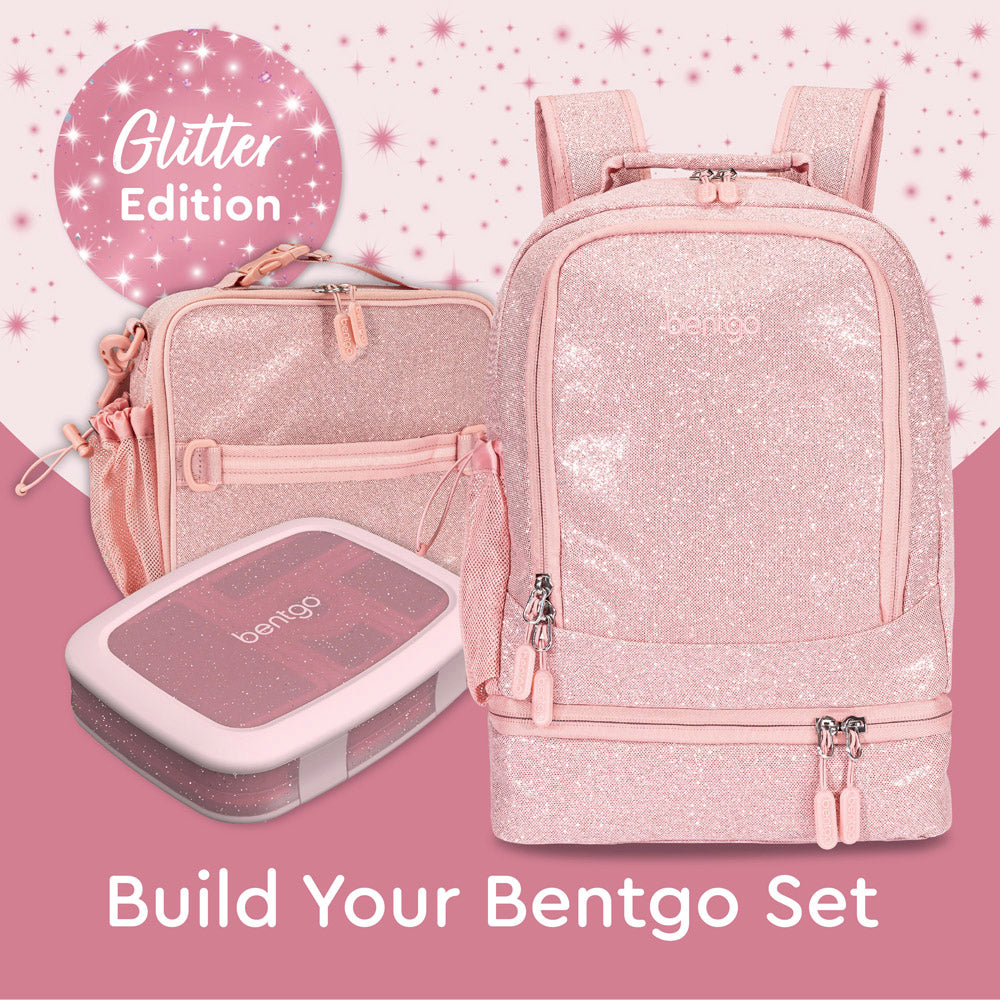 Bentgo® Kids Backpack & Lunch Bag | Petal Pink Glitter