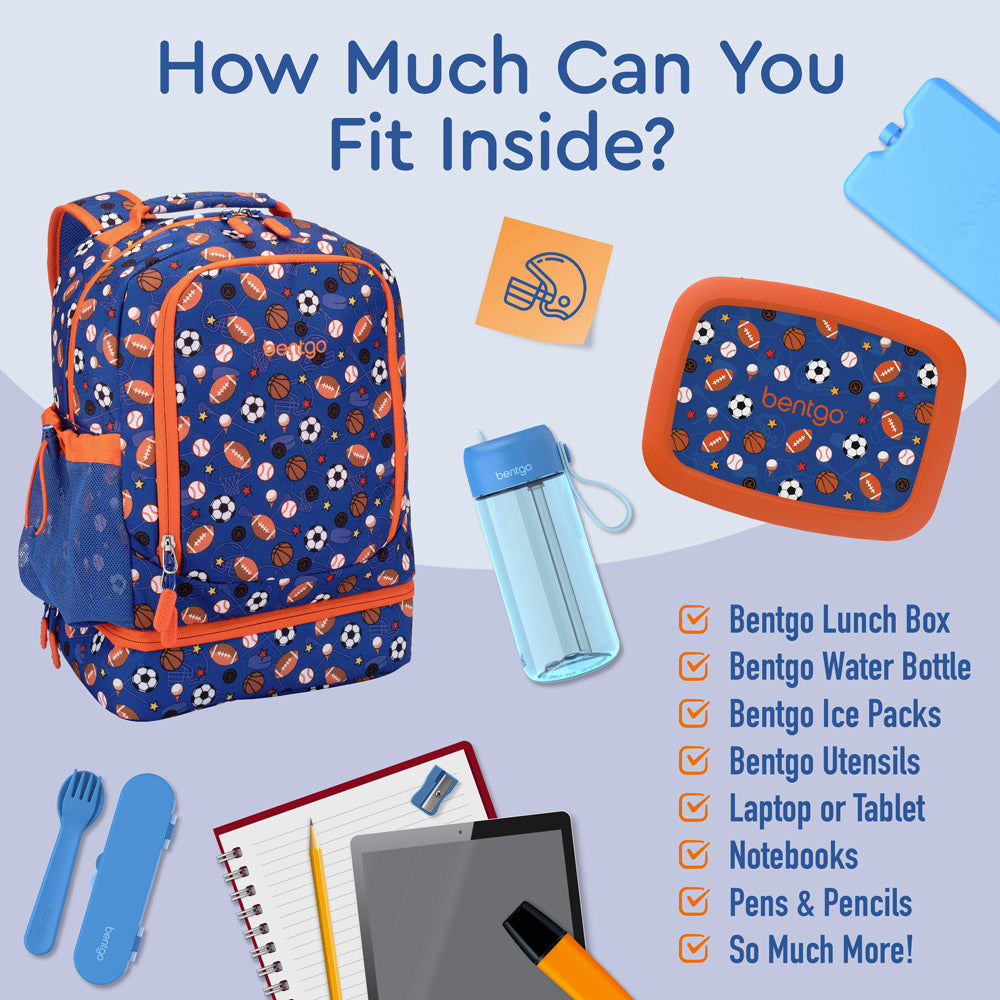 Bentgo® Kids Backpack & Lunch Bag | Sports