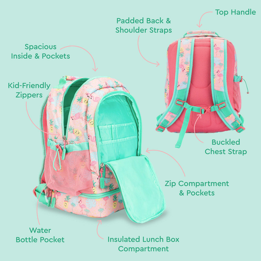 Bentgo® Kids Backpack - Lightweight 14” Backpack in Unique Prints for  School, Travel, & Daycare - Roomy Interior, Durable & Water-Resistant  Fabric, & Loop for Lunch Bag (Shark) 