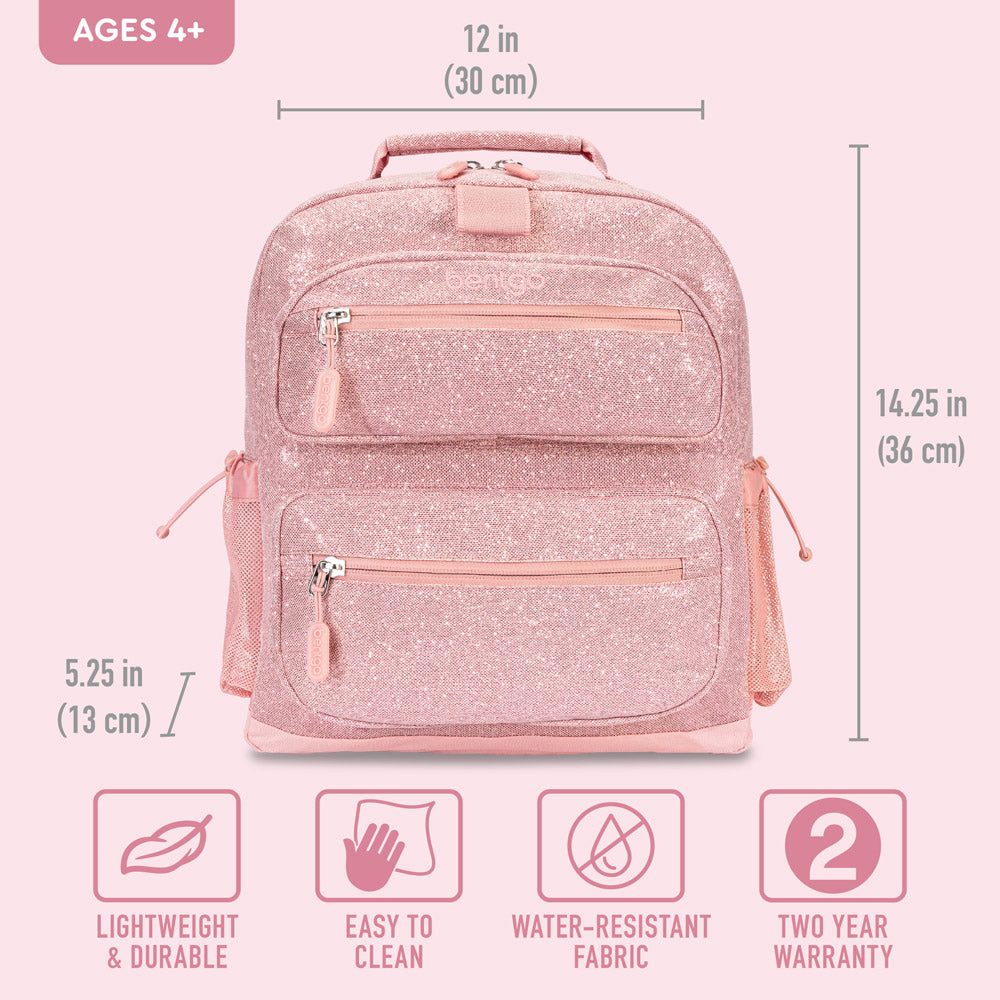 Nylon Pink Kids Teddy Bear School Bags