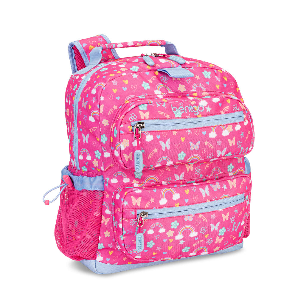 Bentgo Kids Prints Backpack | Backpacks for School Rainbows and Butterflies